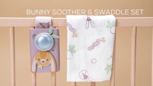Taf Toys ชุดกล่อมนอนเเละผ้าห่อตัว Bunny Soother & Swaddle Set ผ้าอ้อม ของเล่นเด็ก 0 เดือน ขึ้นไป