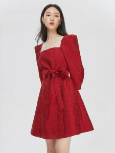Vero Moda | Autumn New Elegance Square Neck Fitted Waist Princess Dress