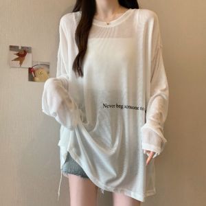 DVDK | Sun Protection Slimming Long Sleeve T-shirt for Plus Size Mid-length