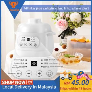 【3 pin plug】XIAOMI Electric cooker baby porridge can be stewed birds nest soup and porridge ceramic Electric Slow Cookers 电炖盅婴儿煲粥