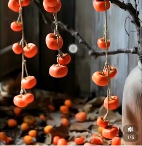 Dây Quả Hồng Giả Treo Gió 8 Quả Cành Hồng Giả To Đẹp Y Thật Trang Trí Nhà Cửa Quán Cà Phê Nhà Hàng Khách Sạn Đẹp