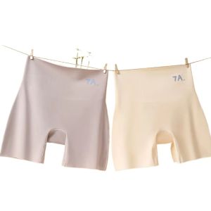 High Waist Ice Silk Safety Pants Womens Seamless Thin Bottoming Pants Anti-Light Briefs Tummy Control Shorties Butt Lifting