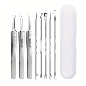 5/8 PCS Stainless Steel Acne Clip Cell Clip Blackhead Clip Acne Needle Beauty Salon Acne Needle Acne Needle Tool