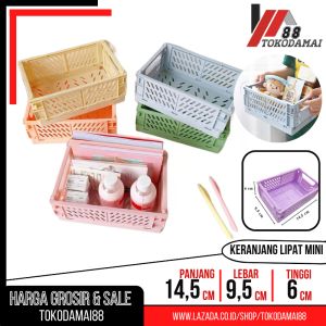 Keranjang Kotak Lipat Organizer Serbaguna Penyimpanan Mini