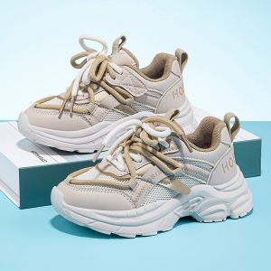 Kids Running Shoes 6 Years Old Boys New Fashion Style Cool Fabric Velcro Breathable Mesh Durable Non-Slip 27-38 Flexible Cute Girls Sneakers Walking Casual Comfy Kindergarten Primary School Students Preschoolers Infants Lively 5s Children Sports Footwear