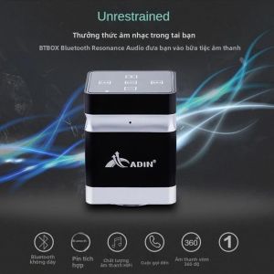Loa Bluetooth Rung Adin 26W Loa Siêu Trầm Mini Không Dây Di Động Hộp Âm Thanh Kim Loại Với Kết Nối AUX Và USB Để Sử Dụng Tại Nhà