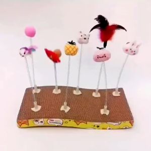Elastic Spring Mouse And Feather Cat Kitten Toy Kucing Mainan