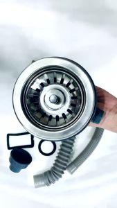 [ได้ครบชุดตามภาพ ขายดีมาก] สะดืออ่างซิงค์ / สะดืออ่างล้างจาน ขนาด 3.5” ทําจากสแตนเลส ครบชุดพร้อมติดตั้ง WS02