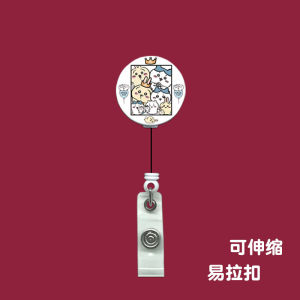 Creative Cute Cartoon Nurse Lanyard Badge Retractable School ID Card Holder ABS Material Easy Clip-On Extendable Card Holder