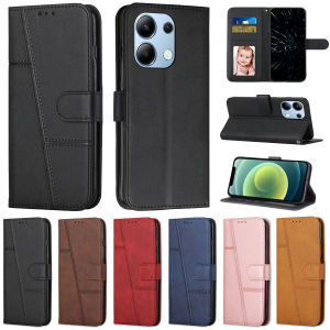 Strap Leather Phone Case Wallet Book For Xiaomi 14T 13TPoco X7 M7 F7 C75Redmi Note 14 13 12 Pro 5G 14S 14C 13C Card Flip Cover