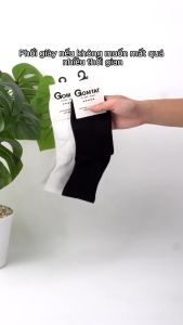 Vớ cổ trung nam nữ trơn màu tất nam nữ cổ trung chất liệu cotton dày dặn cực êm chân - GOM-KLB-TRONLUNG-1DOI