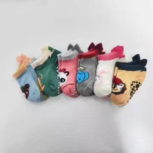 6 Pairs Cute Cartoon Animal Baby Slipper Socks Boys and Girls Floor Socks Trampoline Socks Baby Walking Socks