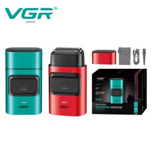 Máy Cạo Râu Điện Chuyên Nghiệp VGR 9000 Vòng/phút Công Suất Cao Sạc Lại Được Máy Tỉa Tóc Nam Thiết Bị Làm Trắng Cạo Ướt/khô V-307