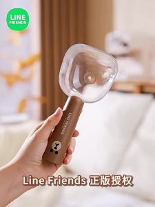 100% Authentic Line Friends Food Spoon Transparent Scale Pet Bowl Pet Food Measuring Spoon with Long Handle Healthy ABS Material Comfortable Grip Easy To Clean Smooth Surface LFB368
