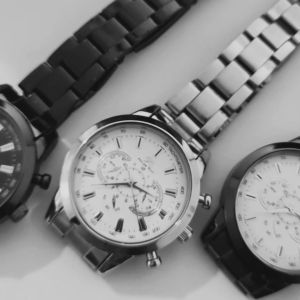 PhiLipe Ricci Jam Tangan Pria Rantai Besi Analog Black Series BLCK23 Free BOX