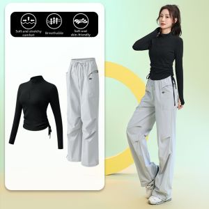BAISILING | Womens Running Track Suit Quick Dry Zipper and Drawstring Fall Season