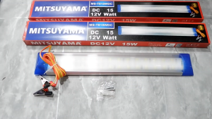 lampu DC setrum aki / Lampu Neon LED T8 DC 12V Aki 15 Watt Mitsuyama (Putih Terang) MS-T815WDC