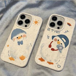 🦆พร้อมส่งทันที🦆 เคสสำหรับไอโฟน11 12 13 15 14 Pro max For iPhone 11 12Pro 15 Pro Max 14 Plus 11Pro Max 13Pro กรณี iPhone14 XR XS Max X 7 8 SE 2022 2020 Case เป็ดน้อยน่ารัก