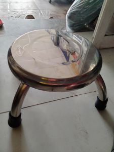 Ghế đẩu inox cao 15cm ngồi nhặt rau  giặt đồ siêu chắc chắn