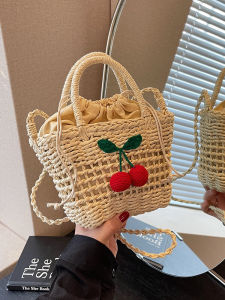 กระเป๋าสะพายข้างผ้าไผ่ทอแบบมือทำสไตล์โบฮีเมียน กระเป๋าถือชายหาด กระเป๋าสะพายข้างแบบสะพายข้างสำหรับฤดูร้อน กระเป๋าถือแบบมีสายสะพายข้างสำหรับผู้หญิง