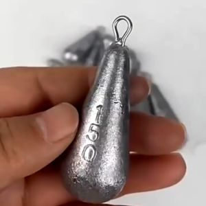 STIA 5G-80G Lead Sinker Copper Ring Sea Fishing Lead Sinker Tackle Sinker For Fishing