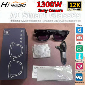 Hiwego 2026 New12K HD AI Smart Glasses With ChatGpt Touch 1300mp Camera Sport AI Sunglasses Music Player Bluetooth Calling Voice