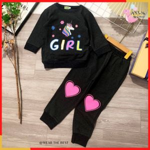 [1-7y]Baju Budak Perempuan Kids Girl Sweater Sweatshirt Baju Sejuk Jalan Budak Perempuan Long Sleeves Ruffle Raya 2023