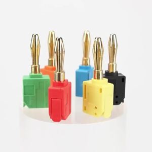 1-6 Chiếc 4 Mm Chuối Cắm 32A Dòng Điện Cao Solderless Kết Nối Mạ Vàng Mạ Niken Cho Dây Loa Kết Nối Nhanh Bộ Khuếch Đại