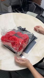 City Goods Valentines Day Flowers and Teddy Bears Rose Bear With Gift Box and Fairy Lights 25cm 42cm