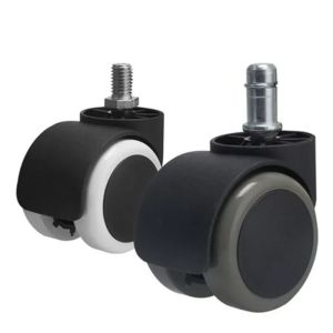 2Pcs Office Chair Wheel Caster 2" 50KG 360 Degree Mute Swivel Castor Furniture Feet Replacement Wheels Roller Rubber