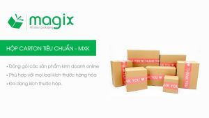 MXK0A - 12x10x5 cm - 100 hộp carton đóng hàng tiêu chuẩn - Thùng carton hộp giấy | Magix Packaging