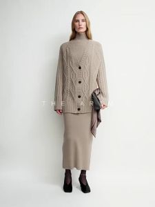 Textured Merino Wool Versatile V-Neck Cardigan
