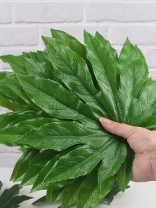 Kmitang | 5/10 Cây Lá Giả Fatsia Monstera Khổng Lồ Trang Trí Nhà Cửa Vườn Cửa Hàng Lá Nhựa Giả Như Thật Cây Xanh Trang Trí
