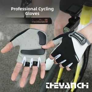 MONLEYTA | Mens Cycling Gloves Half Finger Thin Summer Outdoor Bike Anti-slip Breathable Shock-absorption Vibrant Fitness Sports Gloves