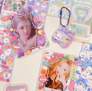 Tệp 10/30/50 tấm sticker lấp lánh dán sổ trang trí trang trí ốp điện thoại toploader - VPP Thiên Ái TA031