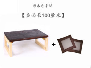 JUJIANG COFFEE Burnt Tong Tatami Tea Table Solid Wood Household Low Table Tea Table Small Kang Table Foldable Bay Window Table Balcony Table Japanese Style
