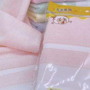 Shanghai Feimama Double Ship Silk Luster Childrens Towel 60 Strokes Quick Dry Anti Static Pure Cotton Bathing Towel for Babies