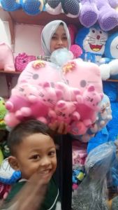 Boneka Hello Kitty Beranak Induk 2 & Anak 5 Free Jaring Lucu Bahan Berkualitas Harga Murah Bisa Cod