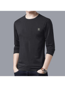 Thickened Fleece-Lined Warm Mens Long Sleeve T-Shirt for Daily Use Winter Season Tagkita Her and Others Brand Youth Popular Style