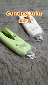 Hobilic Gunting Kuku Kucing LED Potong Kuku Anjing Kucing Kelinci Hewan Pet Nail Clipper + Kikiran