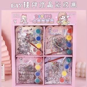 No-Bake Glue 3D Crystal Painting DIY Keychain Set – Fun Painting Craft for Kids| Birthday Party Goodies | Gift Happiness