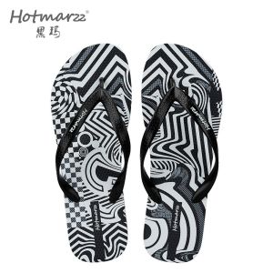 Hotmarzz Mens flip flops PVC non slip slippers for outdoor wear beach clip on slippers HM8046