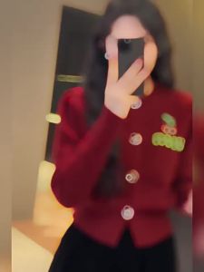 CHOUXIE | Stylish Lazy Fashion Red Sweater Cardigan