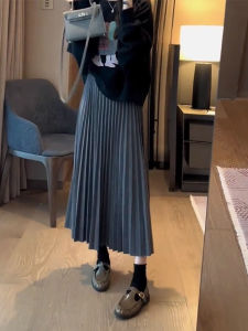 Spring Fashionable French Style High Waisted Slim Thick Wool Skirt