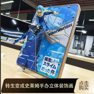 Creative Anime Figure Limuru Anime Painting 3D Illustration Collectible PVC Toy from Japan for Fans of Anime And Gaming