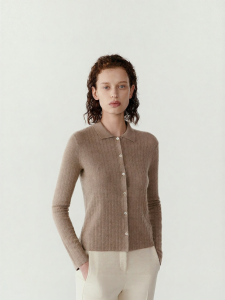 ICICLE | Non-dyed Spring Womens Cashmere Knitted Cardigan