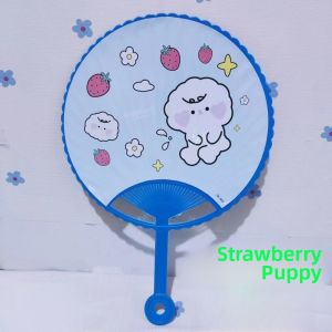 Large round Plastic Fan Childrens Handheld Mosquito Repellent Cartoon Printed Fan for Cooling And Entertainment in Summer