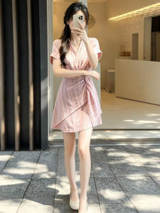 SENWA | Chic Beautiful Striped Pink Dress