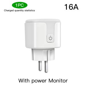 16A/20A AC100-240V Wifi Smart Socket Power Outlet Smart Plug EU Alexa Google Home Voice Control Tuya Smart Life APP