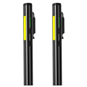 4 In 1Multifunctional Portable Flashlight UV/LED/COB Pen Light with Indicator Hand Held Work Light USB Rechargeable Waterproof